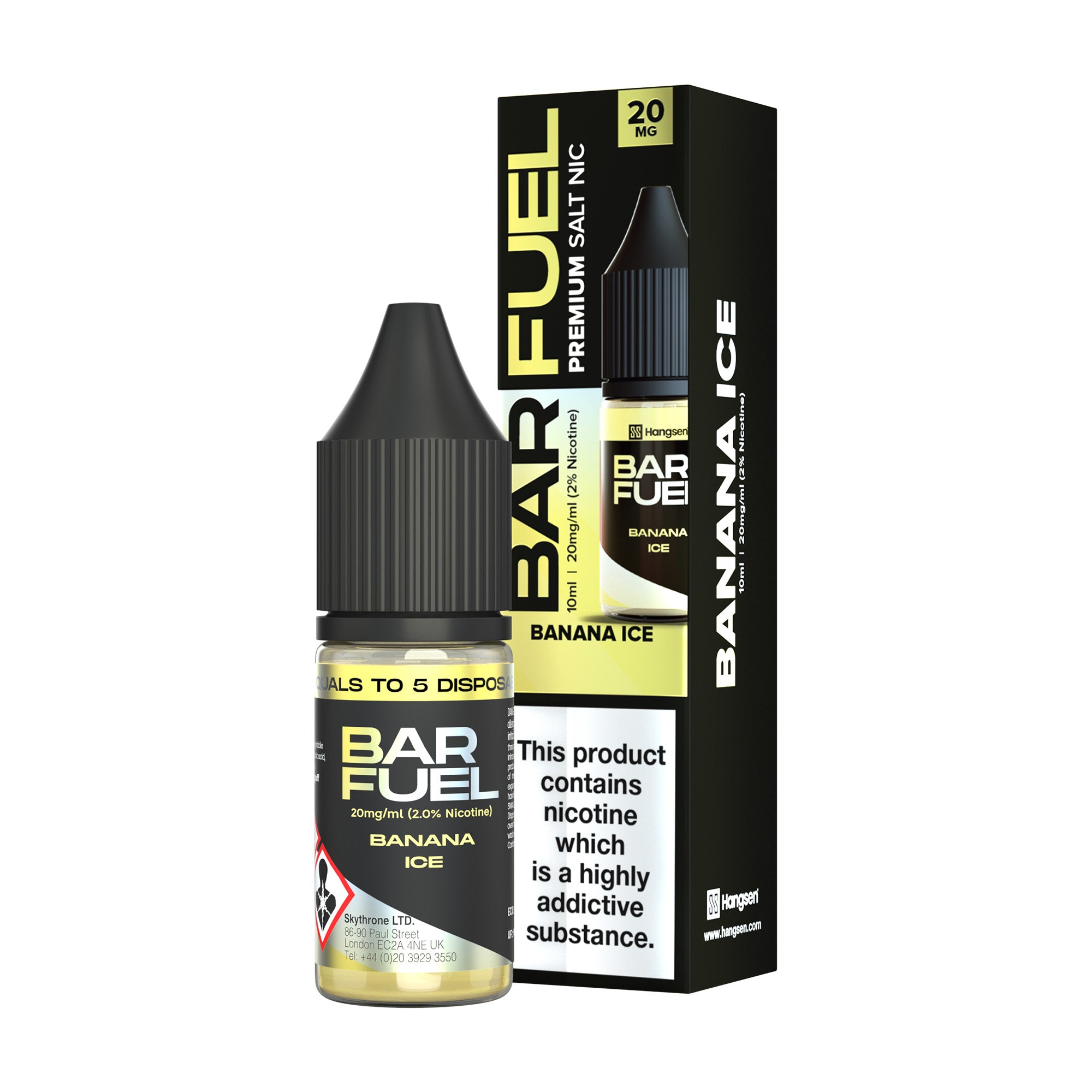 Hangsen Bar Fuel Banana Ice 10 ml 50:50 Nic Salts E-Liquid - Hangsen E- Liquid Hangsen Bar Fuel Banana Ice 10 ml 50:50 Nic Salts E-Liquid - Hangsen E- Liquid
