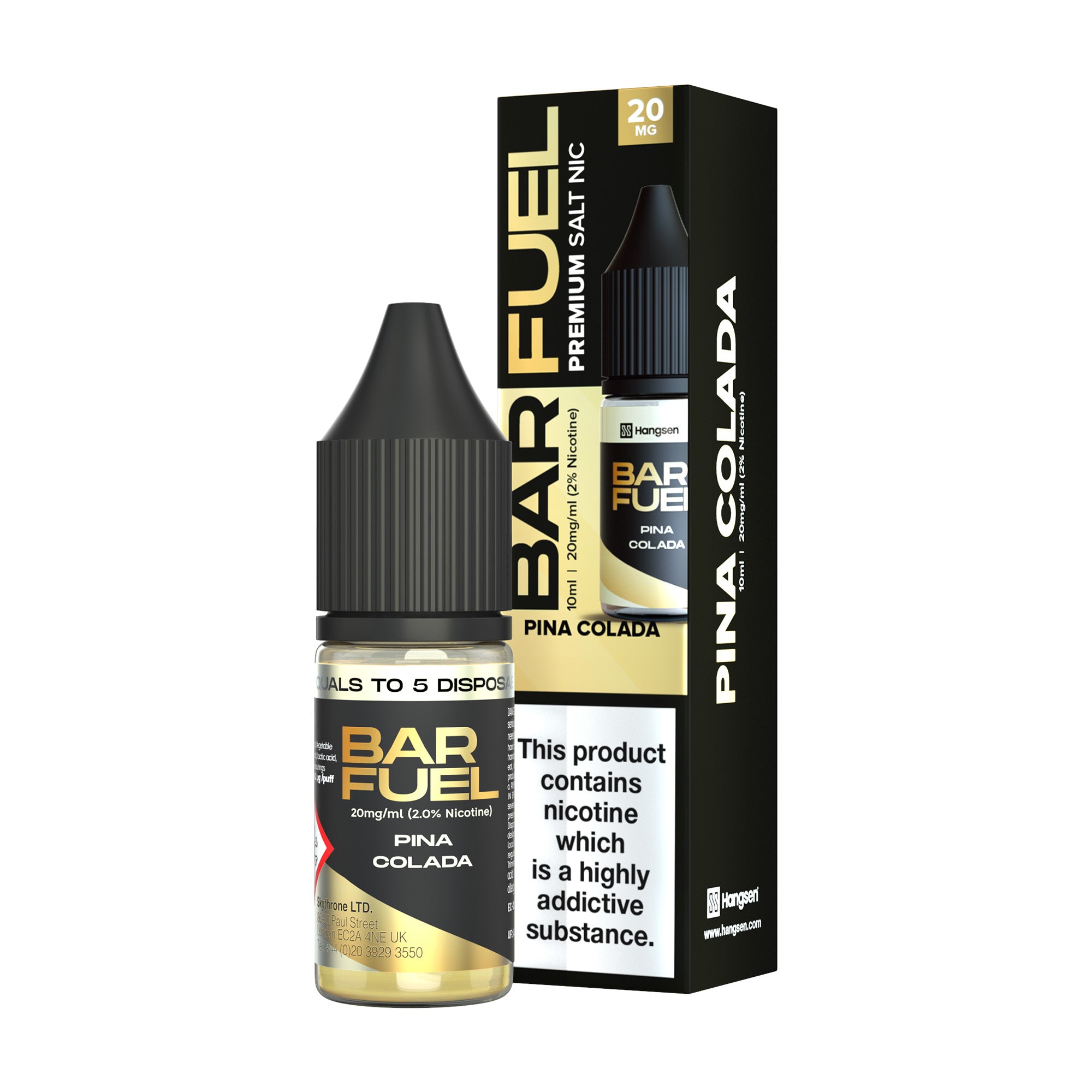 Hangsen Bar Fuel Pina Colada 10 ml 50:50 Nic Salts E-Liquid