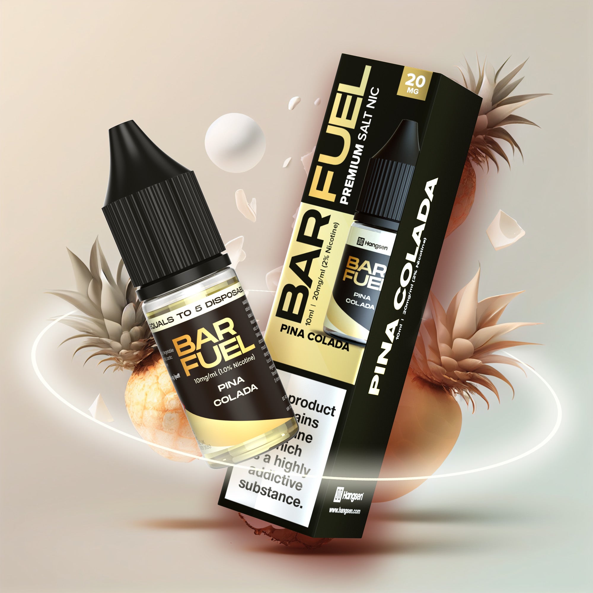 Hangsen Bar Fuel Pina Colada 10 ml 50:50 Nic Salts E-Liquid
