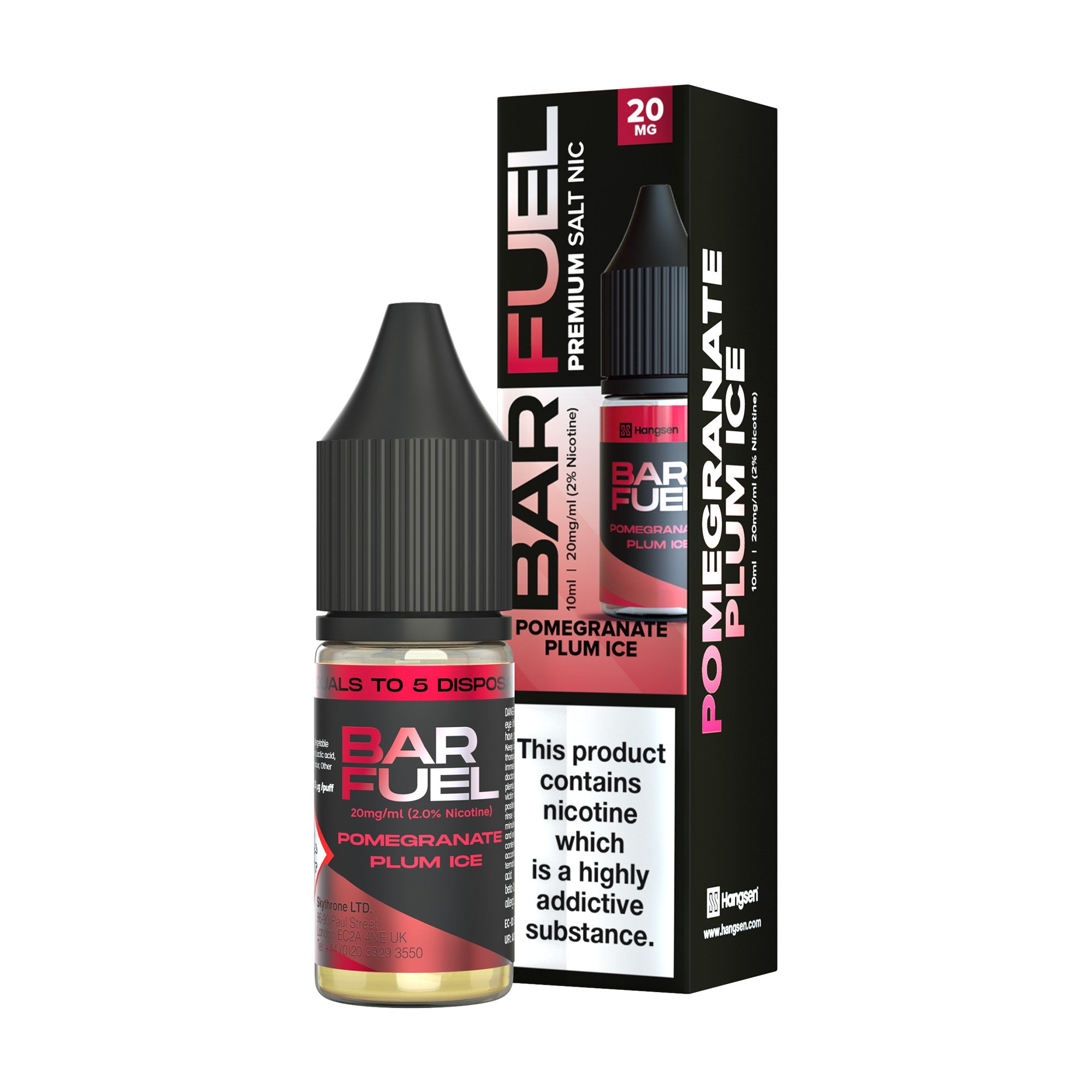 Hangsen Bar Fuel Pomegranate Plum Ice 10 ml 50:50 Nic Salts E-Liquid - Hangsen E-Liquid Hangsen Bar Fuel Pomegranate Plum Ice 10 ml 50:50 Nic Salts E-Liquid - Hangsen E-Liquid