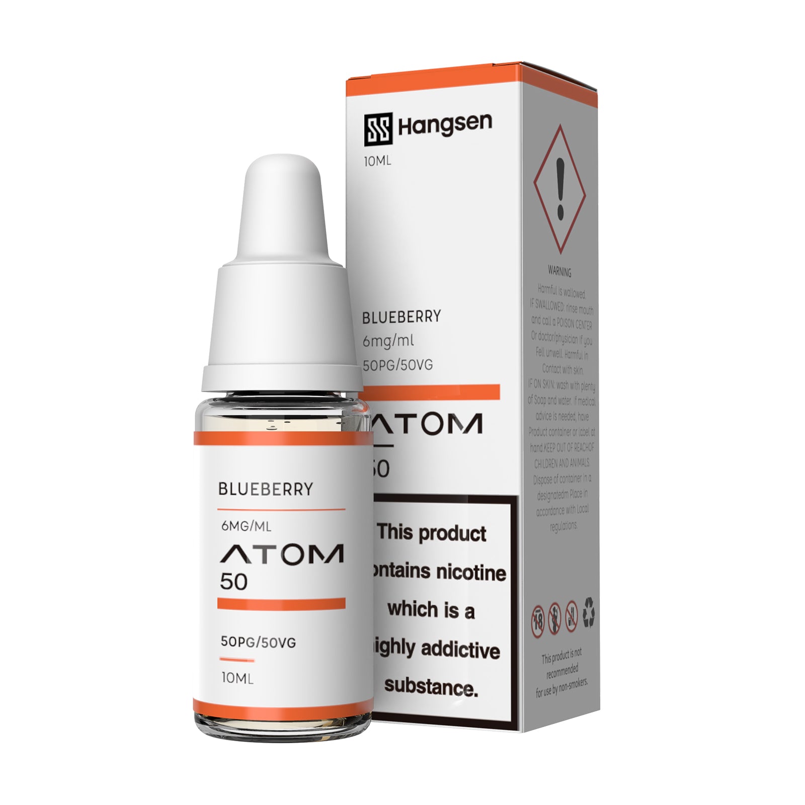 Hangsen Atom Blueberry 10 ml Standard 50:50 E-Liquid