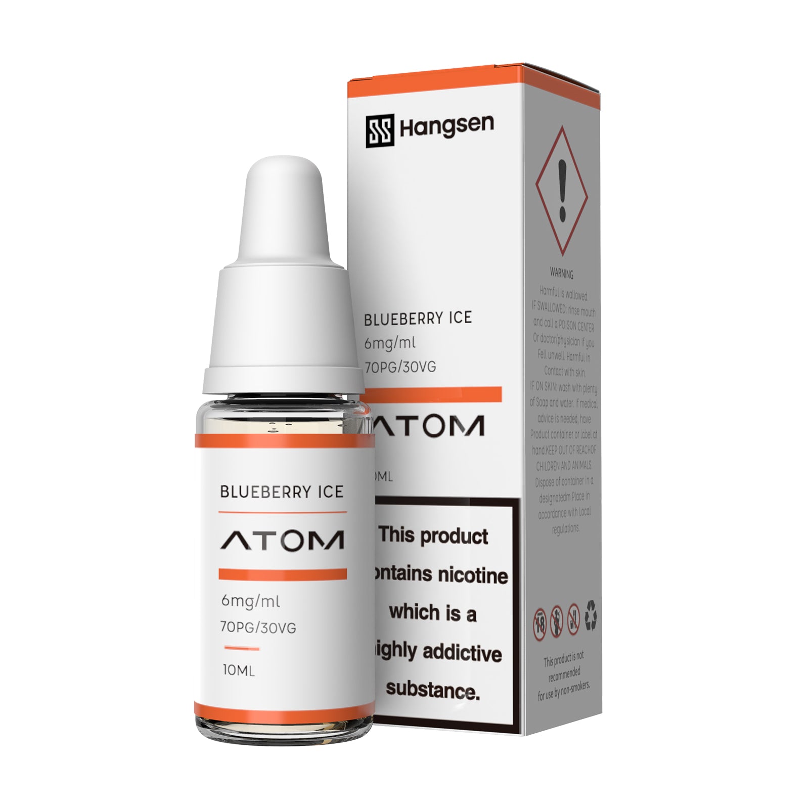 Hangsen Atom Blueberry Ice 10 ml 70:30 HPG E-Líquido