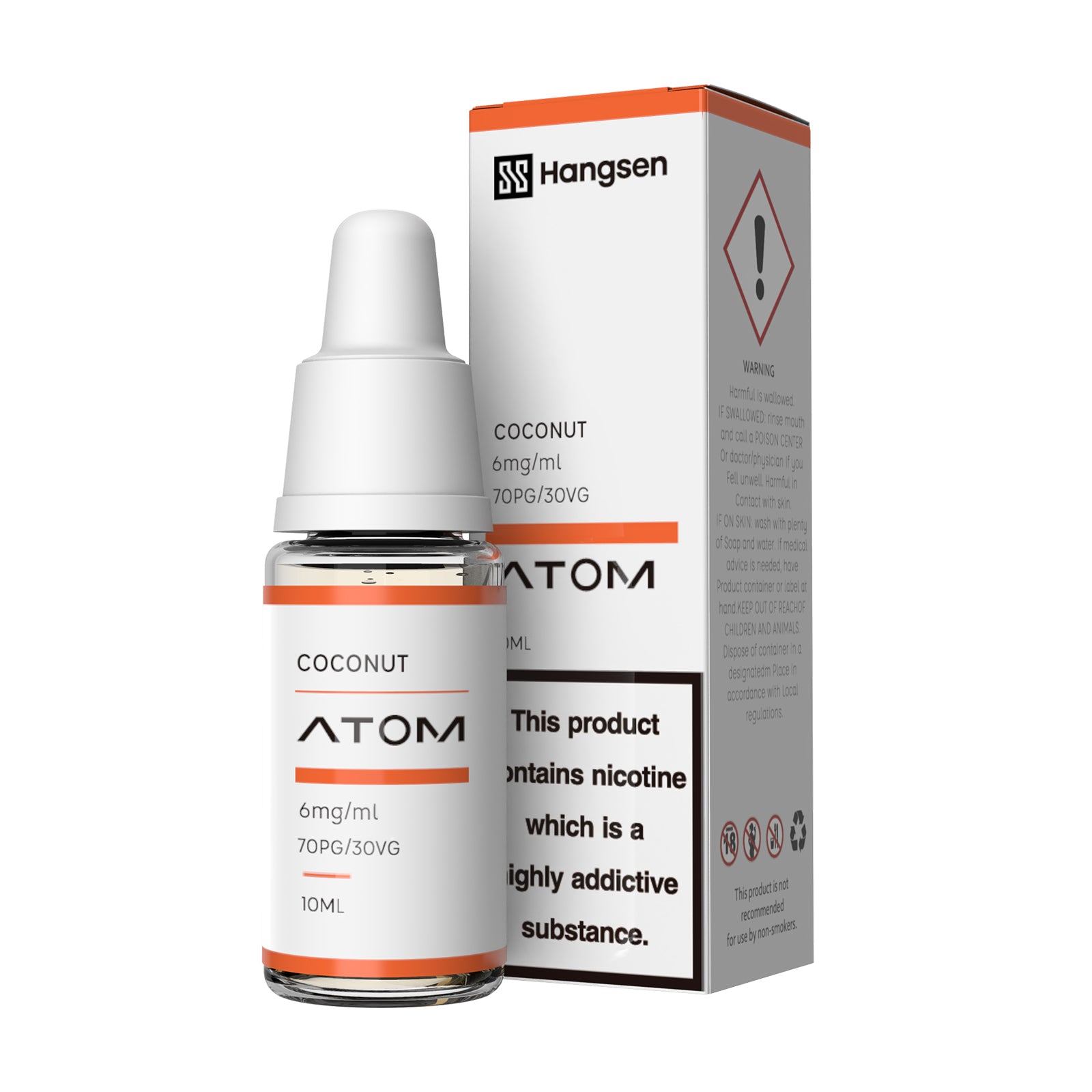 Hangsen Atom Coconut 10 ml 70:30 HPG E-Líquido