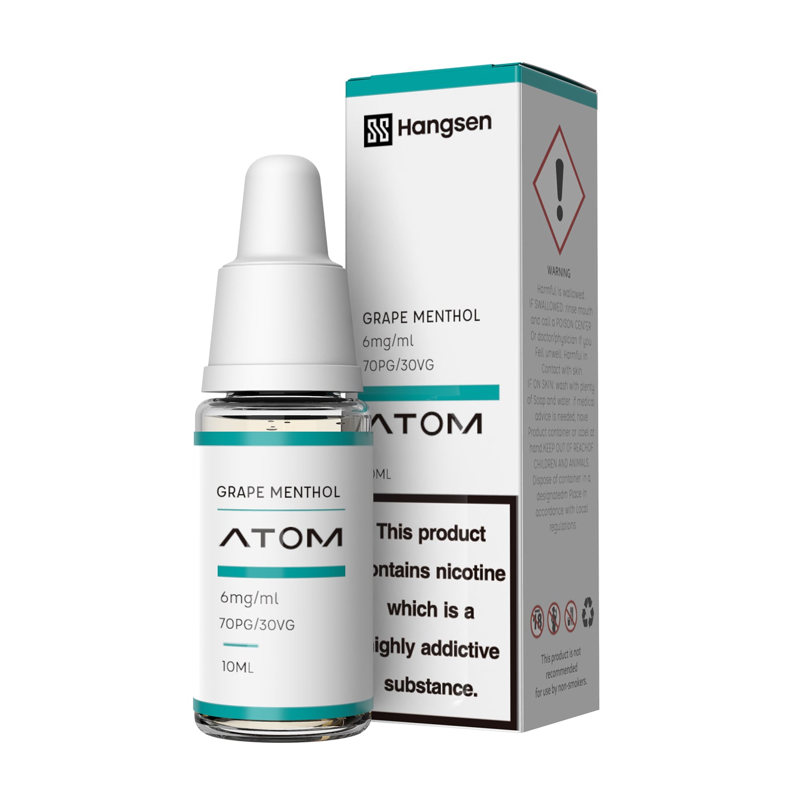 Hangsen Atom Grape Menthol 10 ml 70:30 HPG E-Líquido