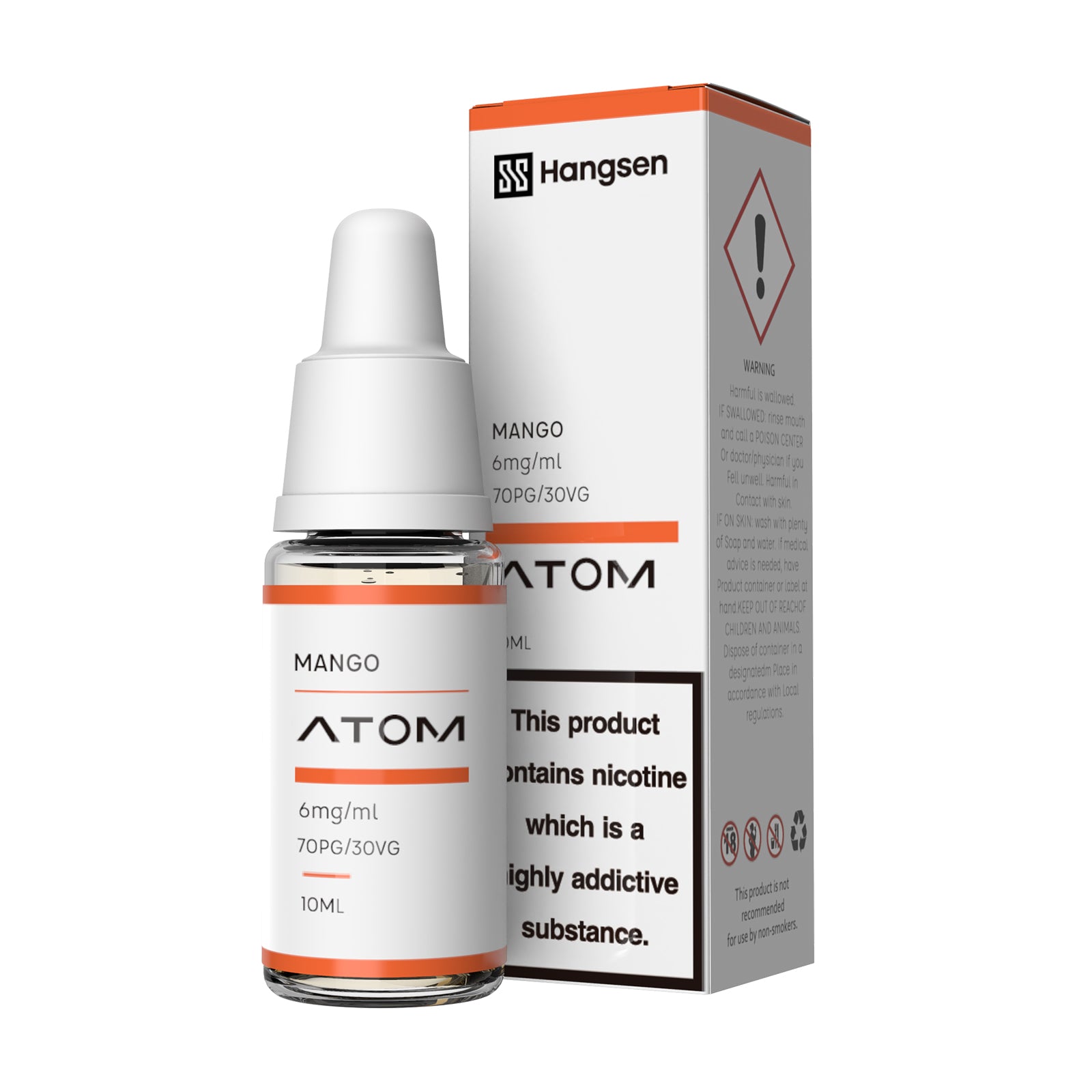 Hangsen Atom Mango 10 ml 70:30 HPG E-Líquido