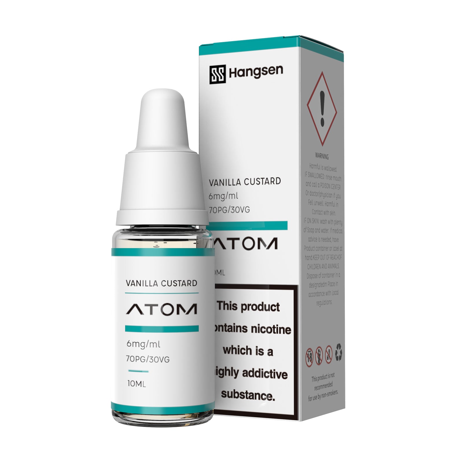 Hangsen Atom Vanilla Custard 10 ml 70:30 HPG E-Liquid