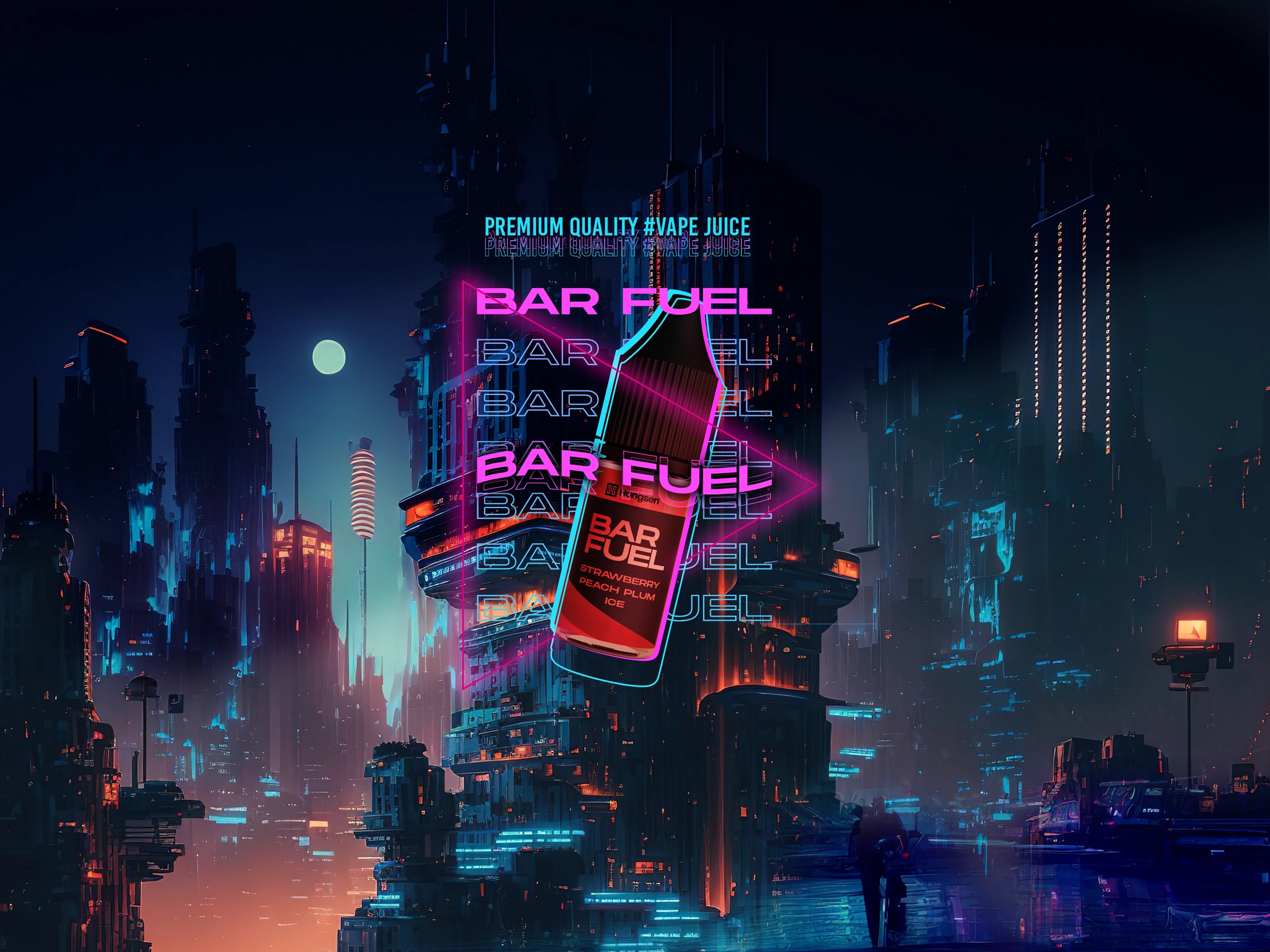 A concept artwork for Bar Fuel e-liquid