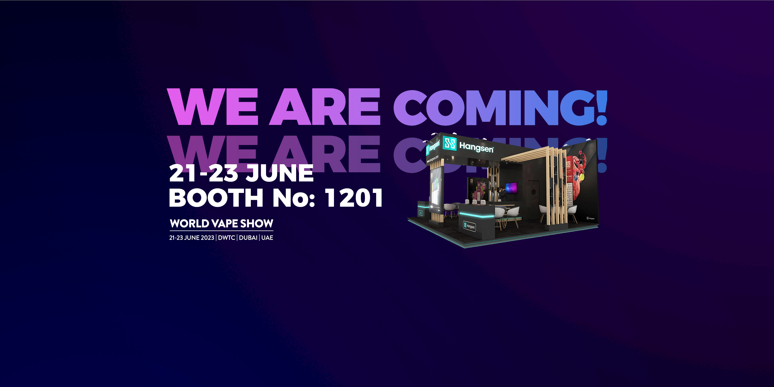 Image banner of Hangsen attending World Vape Show 2023