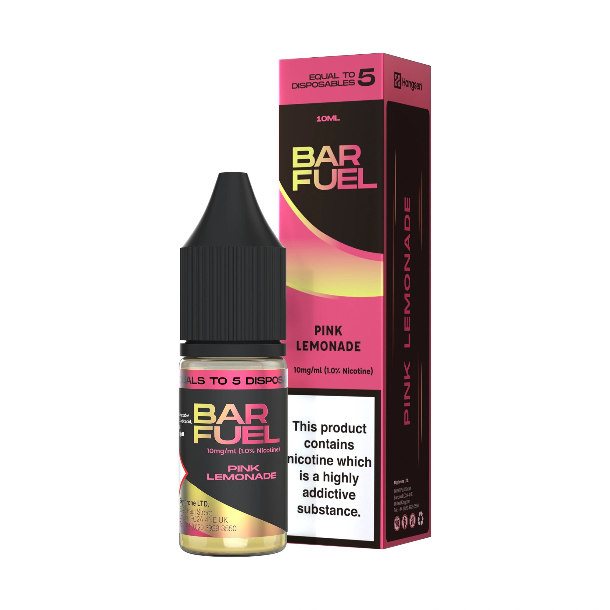 Hangsen Bar Fuel Pink Lemonade 10 ml 50:50 Sales de Nicotina E-Líquido