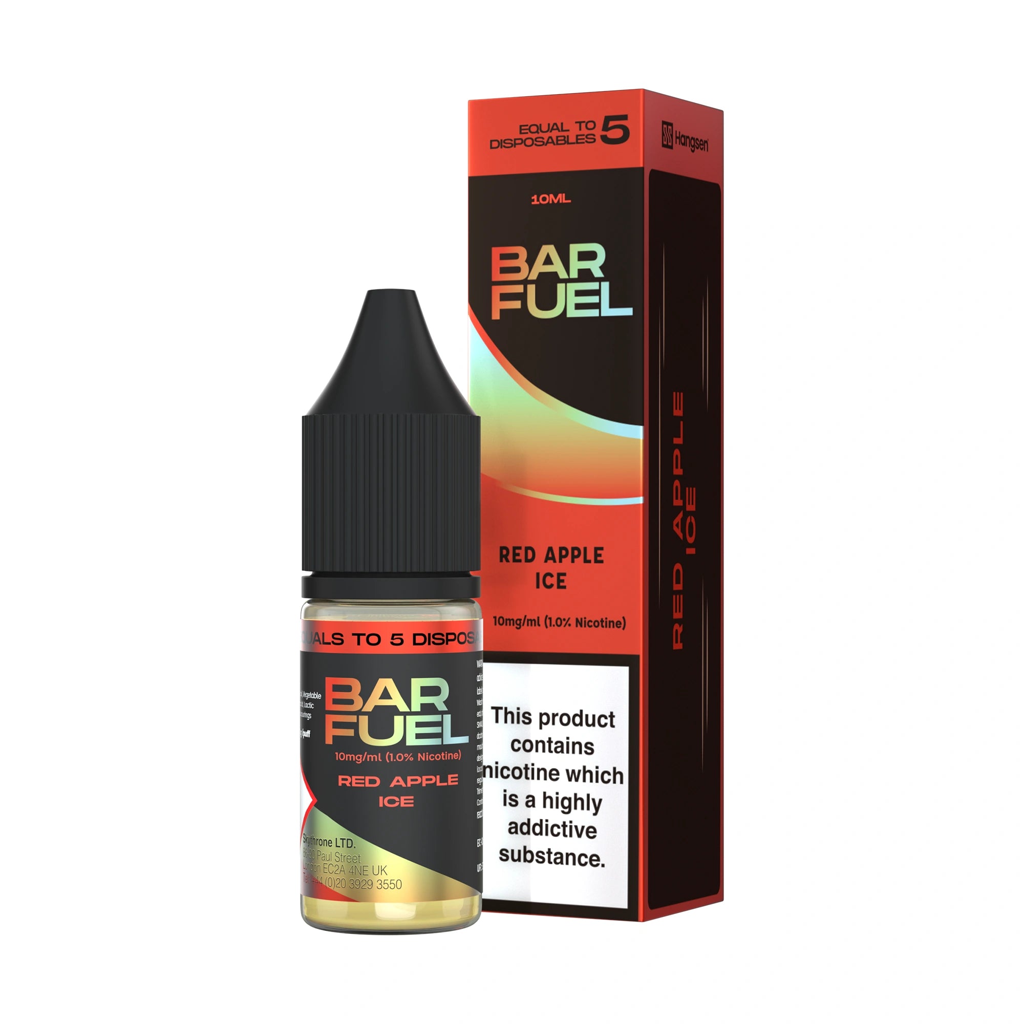 Hangsen Bar Fuel Red Apple Ice 10 ml 50:50 Sales de Nicotina E-Líquido