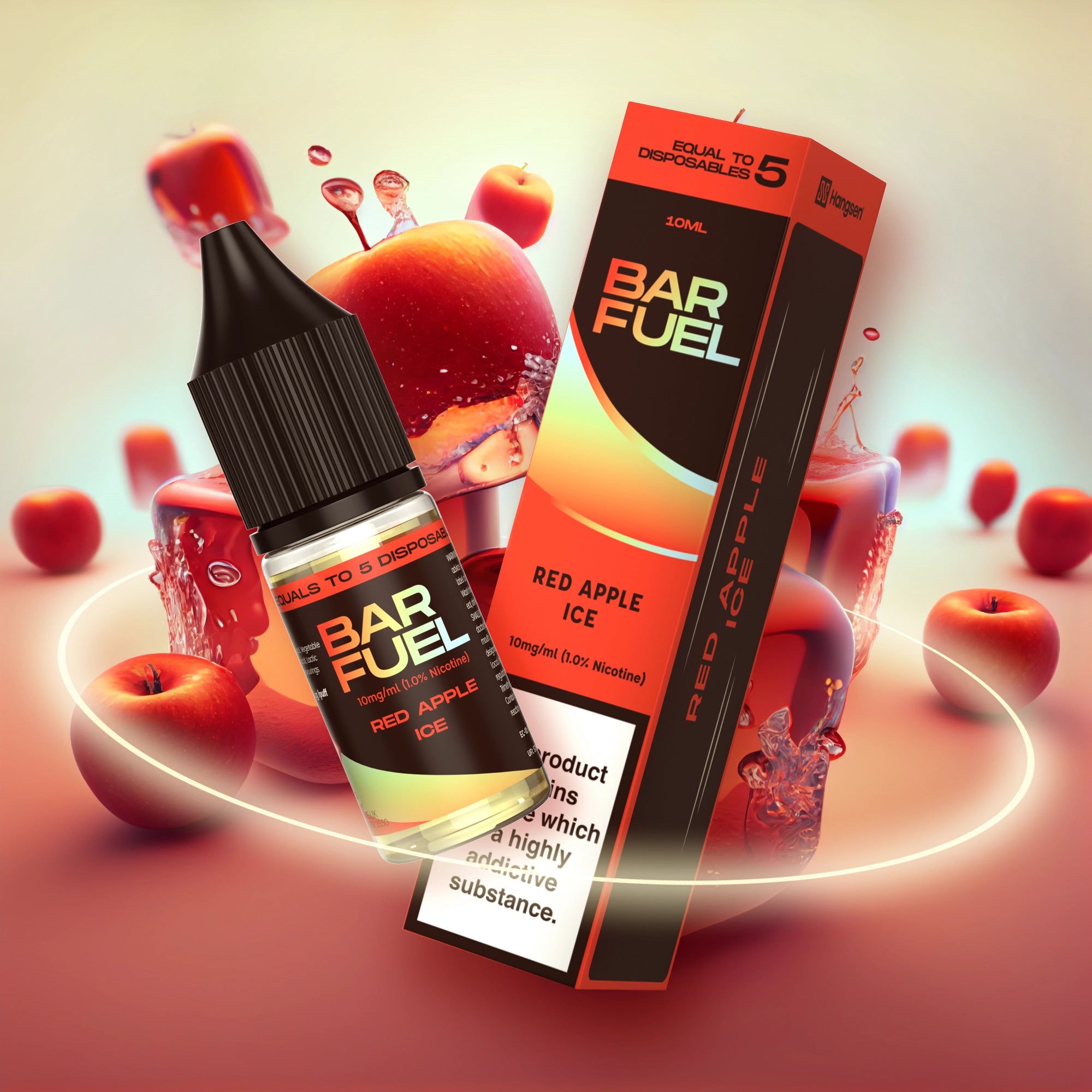 Hangsen Bar Fuel Red Apple Ice 10 ml 50:50 Sales de Nicotina E-Líquido