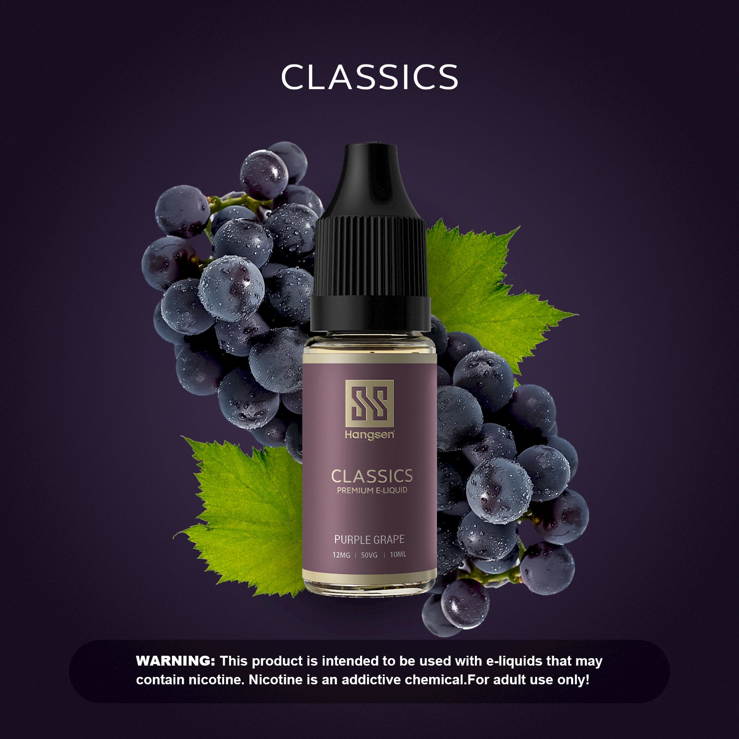 Hangsen Classics Purple Grape 10 ml 50:50 E-Líquido