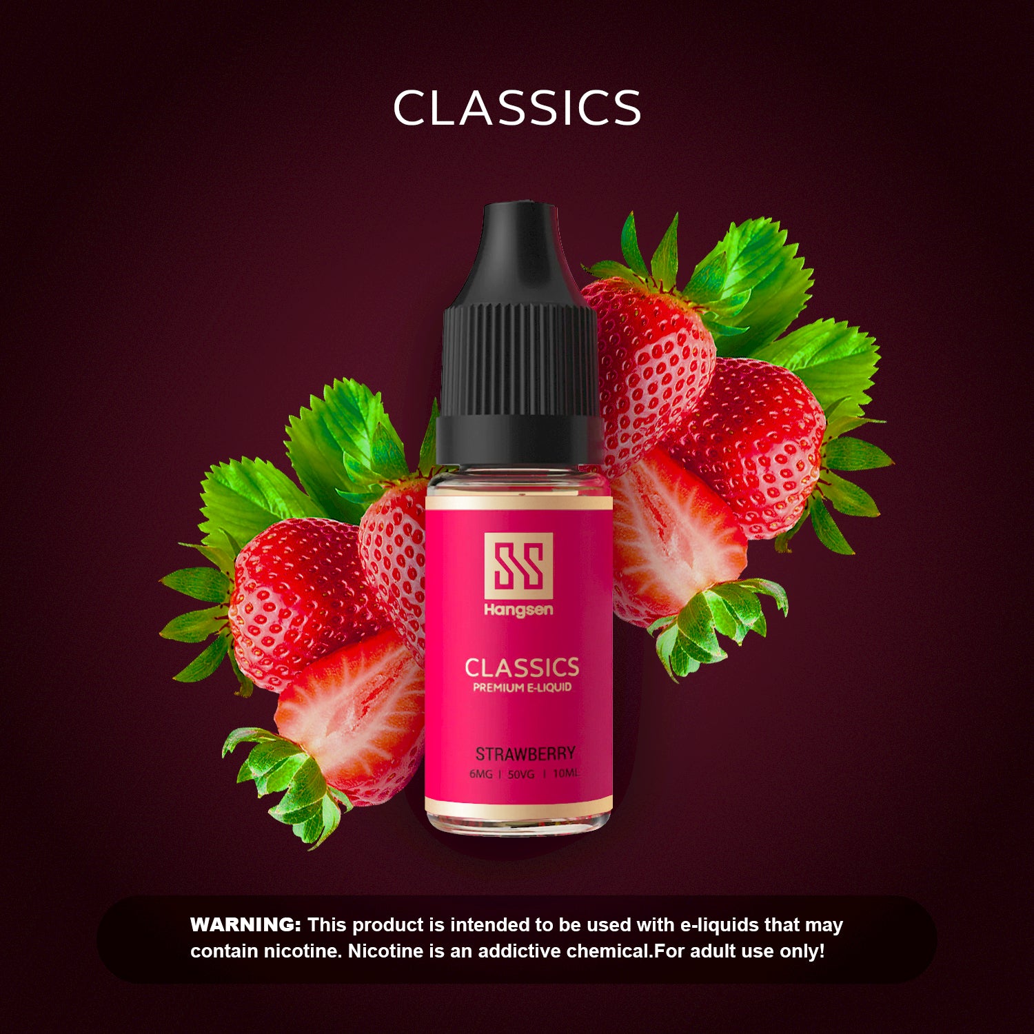 Hangsen Classics Strawberry 10 ml 50:50 E-Liquid